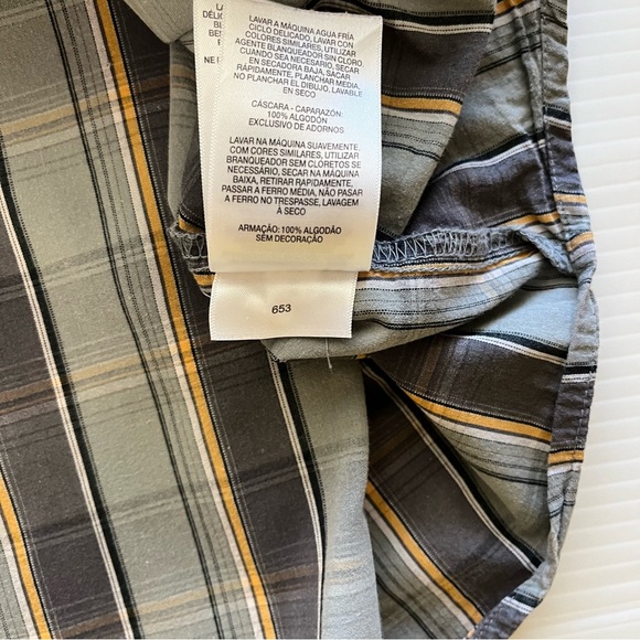Columbia Plaid Long Sleeve Button Down Shirt Light and Dark GrayStripes Size XXL - Picture 11 of 11